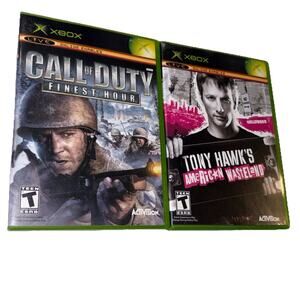 Xbox Call Of Duty Finest Hour & Tony Hawk’s American Wasteland Bundle- Authentic